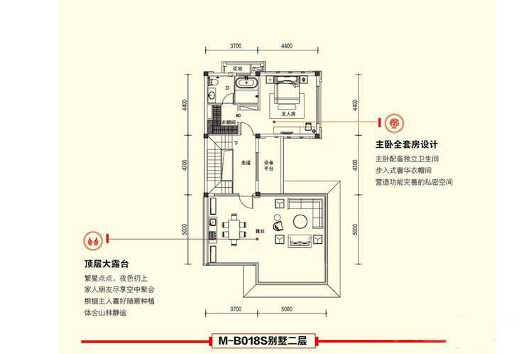 3室2厅4卫建面 约153平二层